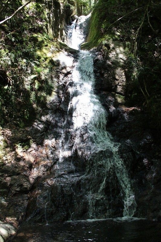 いかにも神仙境らしい高さ23.6メートルの竜門滝=奈良県吉野町山口で、栗栖健撮影