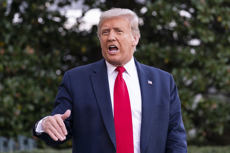 トランプ米大統領=2020年10月13日、AP