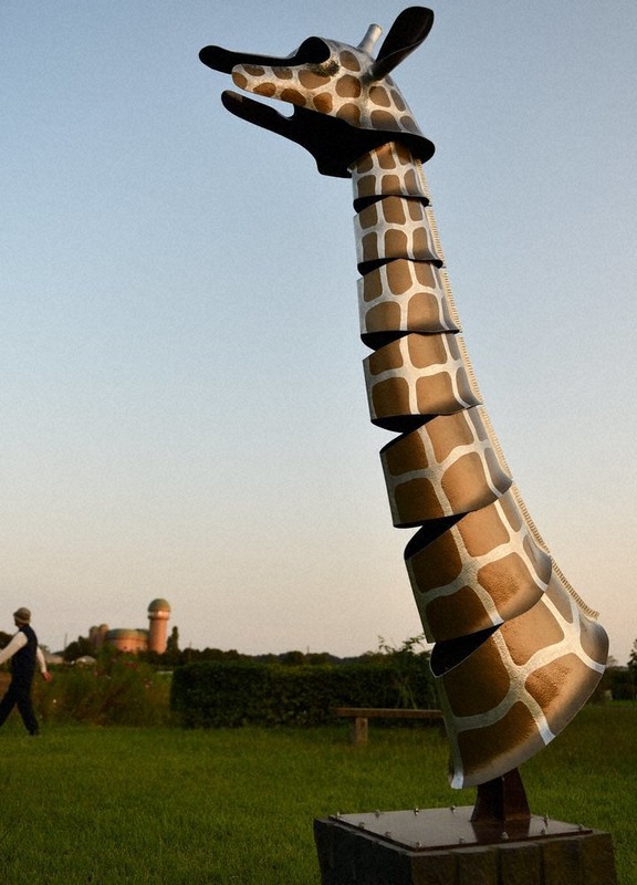 金属製【特大42cm.5kg】キリンの彫刻 金属製【特大42cm.5kg】キリンの彫刻