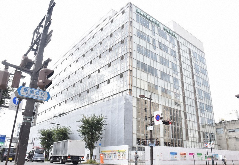2021年4月の保健科学部開設に向けて工事が進む県立医大の福島駅前キャンパス=福島市栄町で2020年10月26日、寺町六花撮影