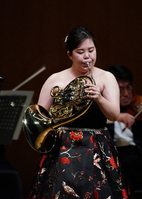 第89回日本音楽コンクール本選会のホルン部門で3位になった谷あかねさん=東京都新宿区の東京オペラシティコンサートホールで、吉田航太撮影