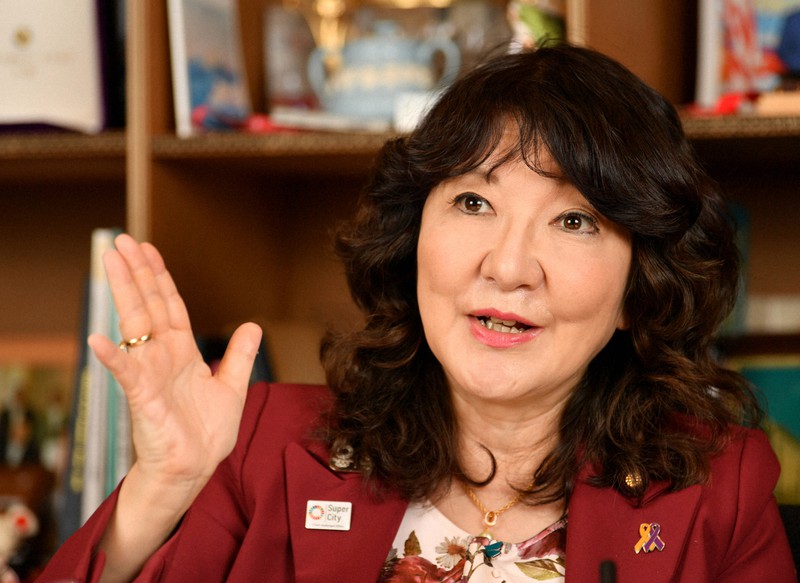 片山さつき氏=西夏生撮影