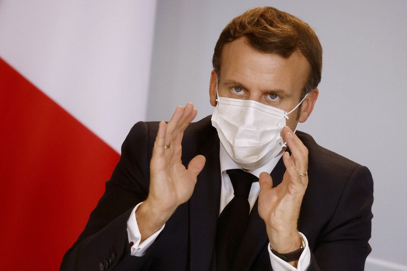 フランスのマクロン大統領=AP