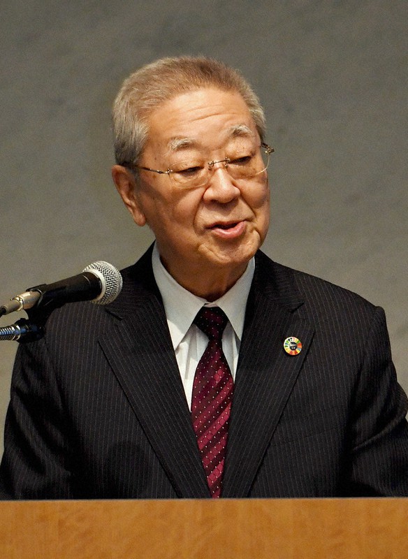 日本型雇用の維持が難しい時代を迎え、経団連の中西宏明会長は何を思うのか=東京都千代田区で2020年1月28日午前10時31分、滝川大貴撮影