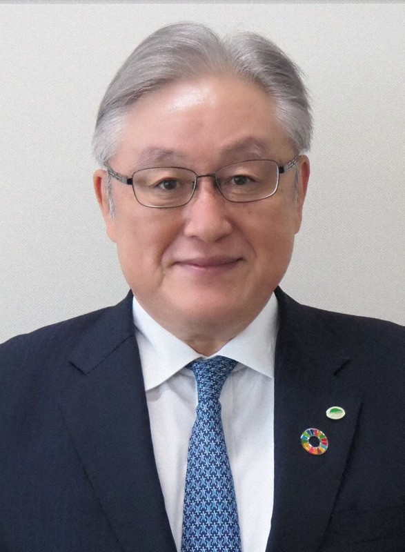 日立製作所の東原敏昭社長=東京都内の同社本社で2020年11月2日午前10時ごろ、加藤美穂子撮影