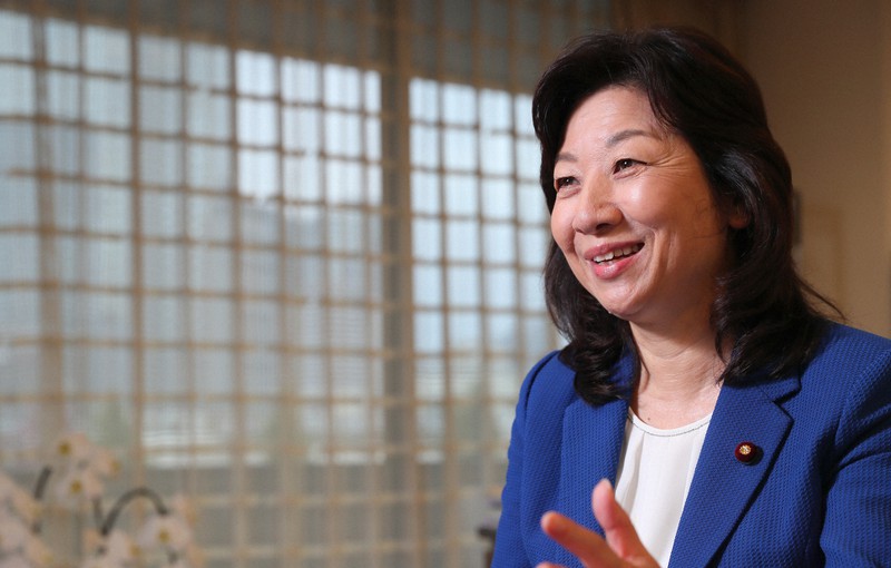 野田聖子氏=長谷川直亮撮影