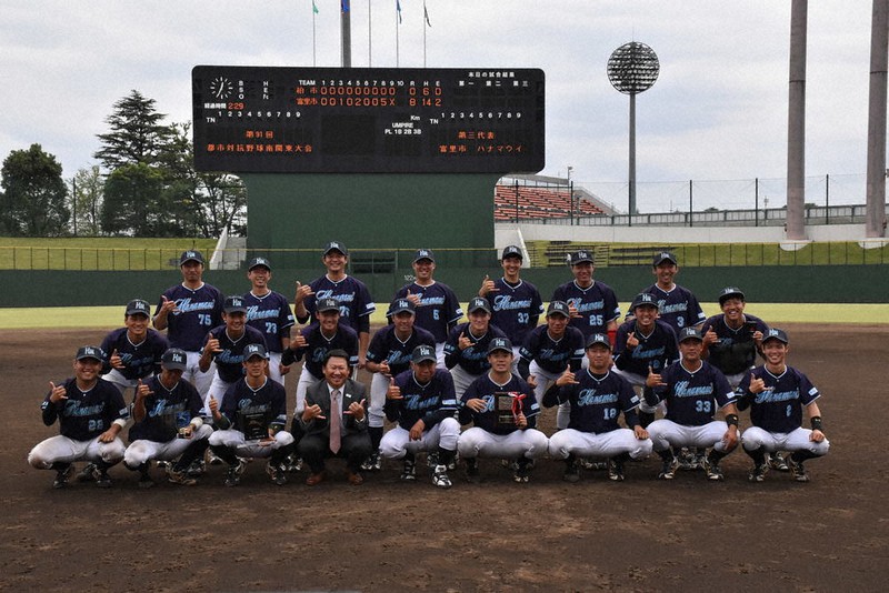都市対抗の台風の目となるか。初参戦、初出場のハナマウイ=埼玉県営大宮野球場で2020年10月7日、柴田智弘撮影