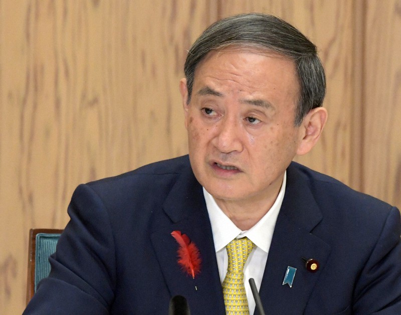 地銀再編の意向を示している菅義偉首相=首相官邸で2020年10月9日、竹内幹撮影