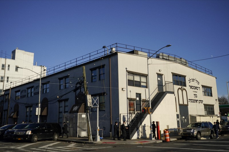 結婚式が開かれた米ニューヨーク市のシナゴーグ=AP