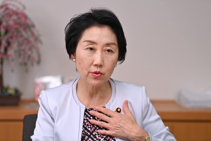 早稲田夕季氏=宮間俊樹撮影