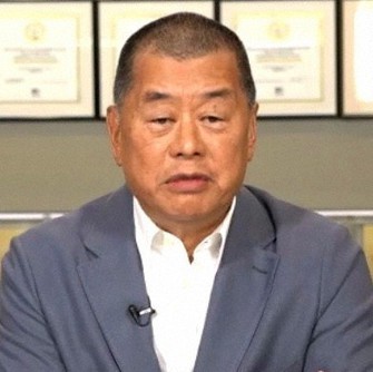 黎智英氏=2020年9月22日午前、福岡静哉撮影(オンライン取材の映像を撮影)