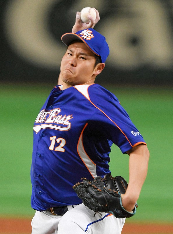 【東京都(NTT東日本)-京都市(日本新薬)】準決勝に登板し好投した東京都の大竹=東京ドームで2020年12月2日、手塚耕一郎撮影