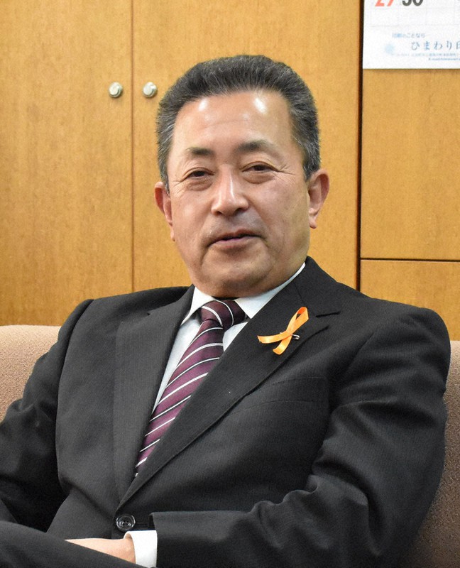 広島県立西高校長の細川洋さん=広島市中区で、手呂内朱梨撮影