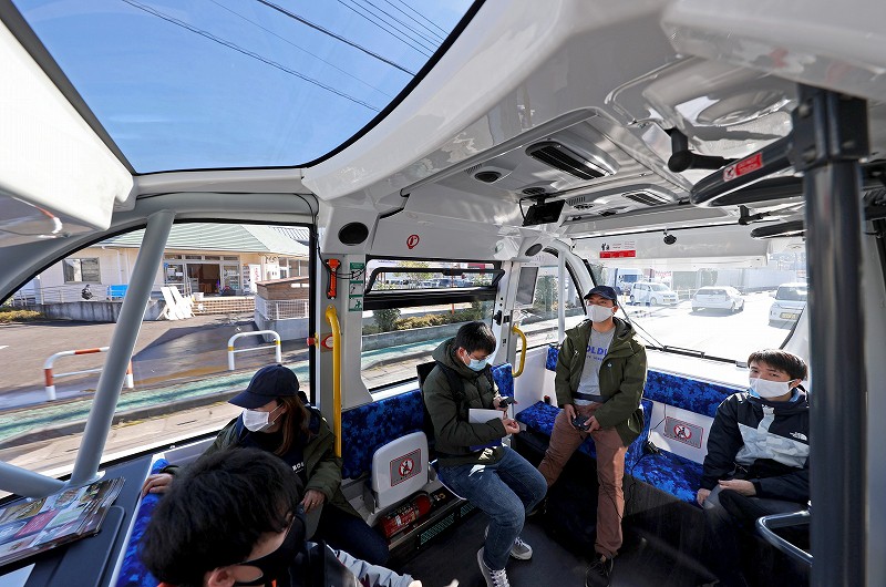 eye：自動運転バス、未来へ発車 免許返納後押し期待 茨城・境