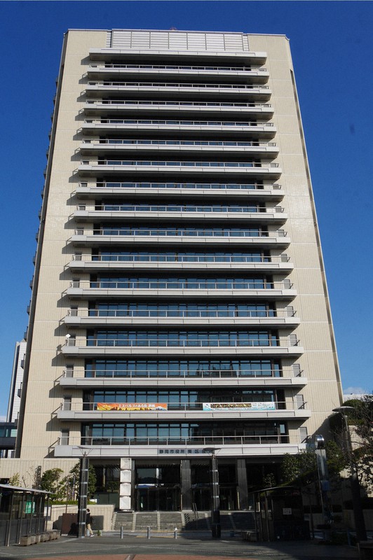 静岡市役所=水戸健一撮影