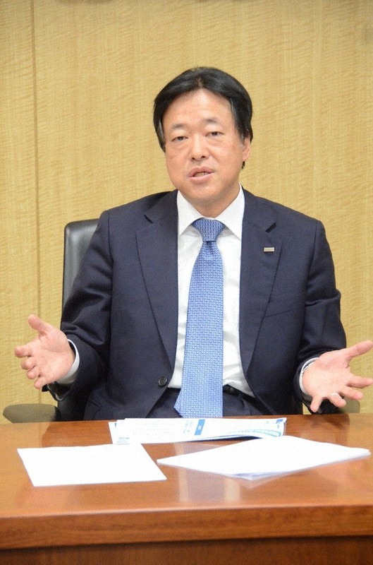 みずほ証券の飯田浩一社長=東京都千代田区で2020年12月9日、釣田祐喜撮影