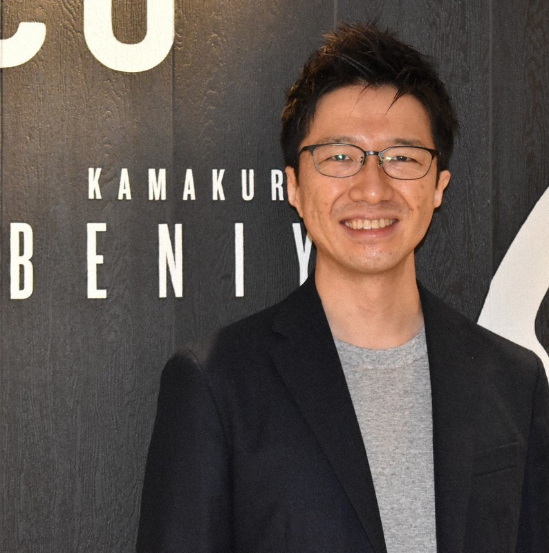 鎌倉紅谷の有井宏太郎社長=横浜市中区で2020年11月27日、小出禎樹撮影
