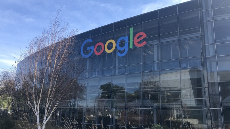 米IT大手のグーグル本社＝米カリフォルニア州で2020年2月、中井正裕撮影