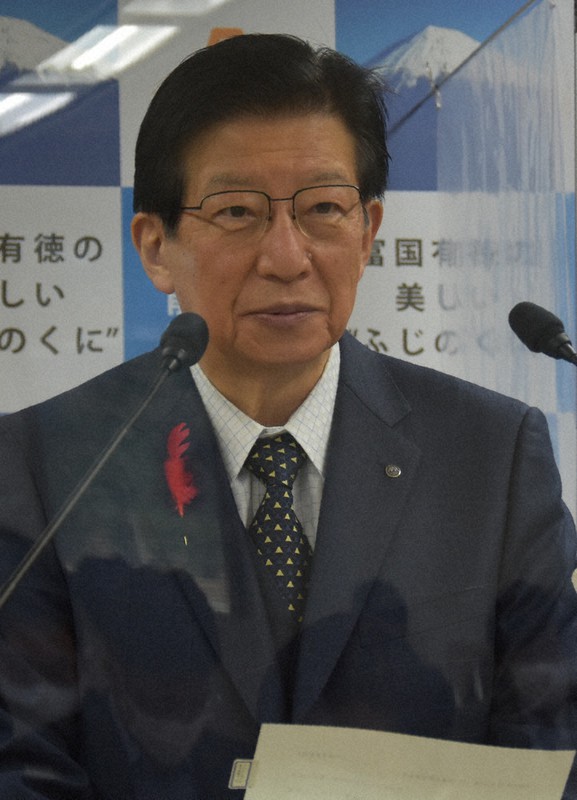川勝平太知事=静岡県庁で2020年12月23日、山田英之撮影