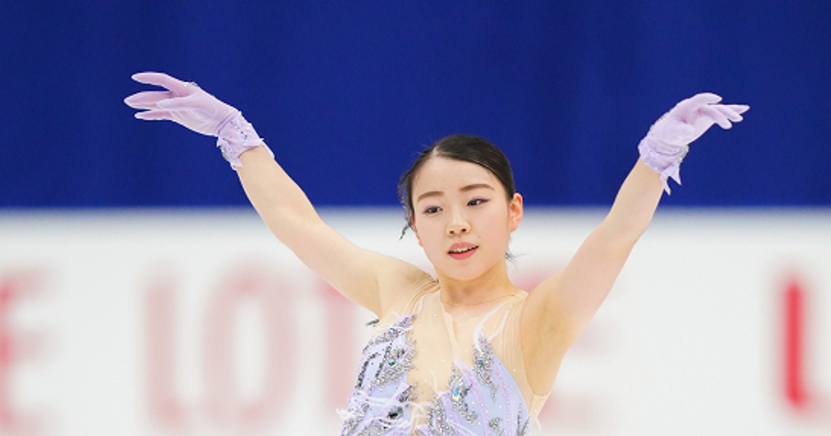 紀平梨花がフリーに向け調整 全日本フィギュアスケート [写真