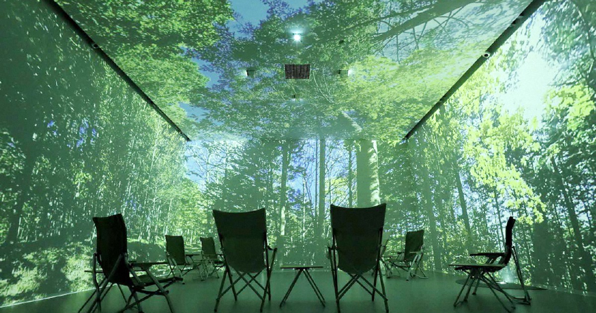 Enjoy nature inside a room with 360degree projections of real Japanese