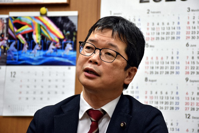 石橋通宏氏=伊藤奈々恵撮影