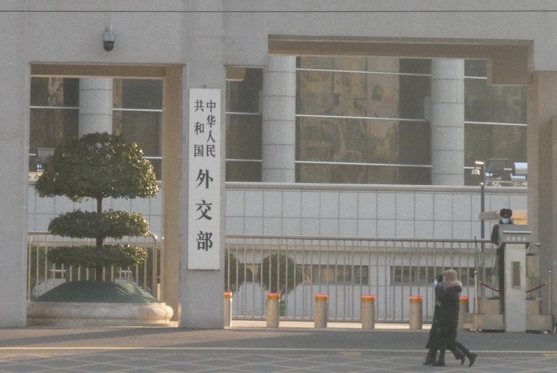 中国外務省=2021年1月、米村耕一撮影