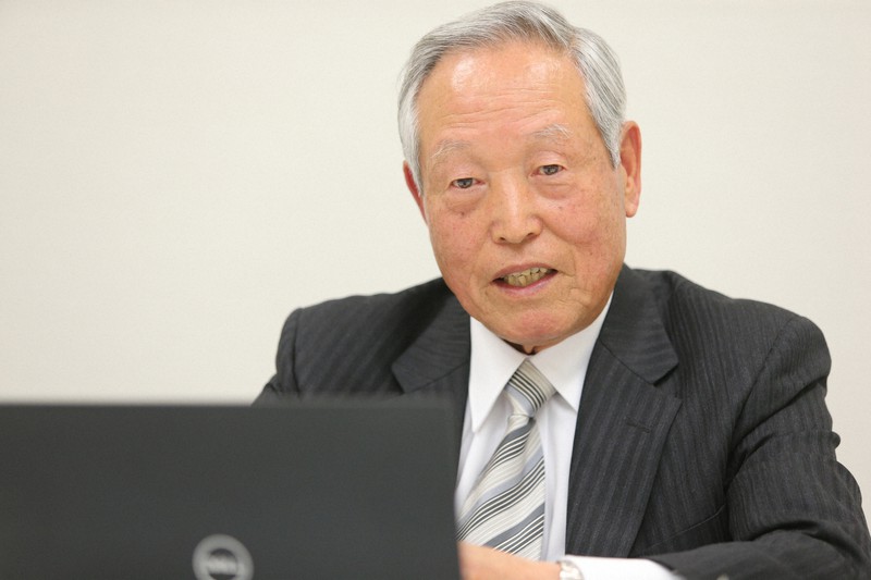 野球殿堂入りが決まり、オンラインであいさつする川島勝司氏=浜松市中区で2021年1月14日(代表撮影)