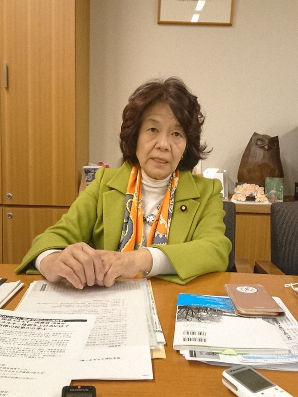 立憲民主党の阿部知子衆院議員