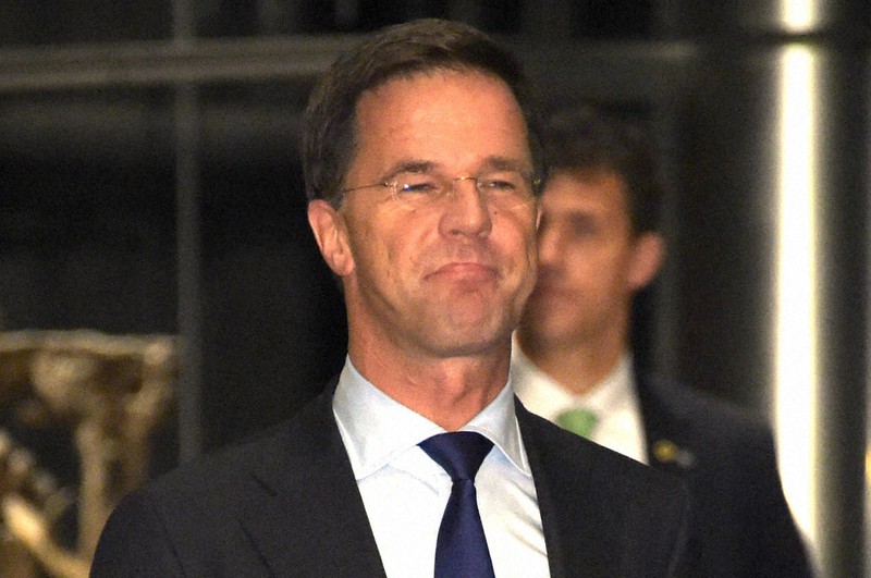 オランダのルッテ首相=首相官邸で2015年、藤井太郎撮影