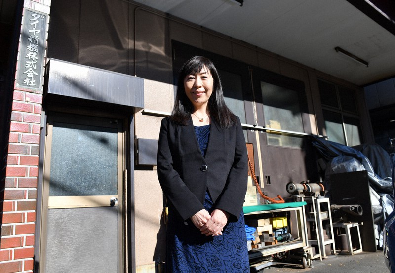 ダイヤ精機の諏訪貴子さん=東京都大田区で宮間俊樹撮影