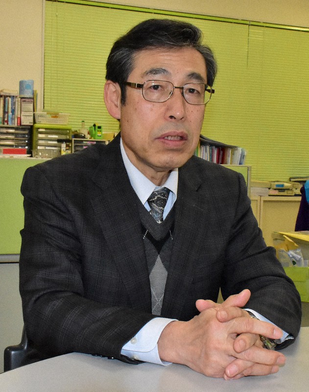 核兵器の恐ろしさを訴える原水爆禁止県協議会の谷崎嘉治会長=青森市の県教育会館で2021年1月20日、平家勇大撮影