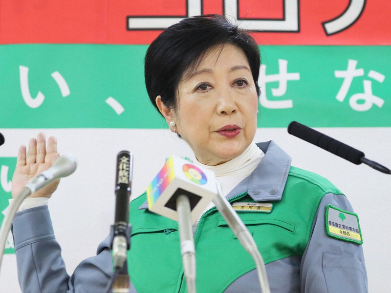 東京都の小池百合子知事=長谷川直亮撮影