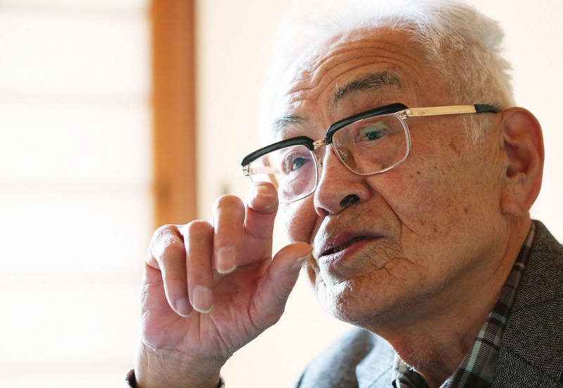 核兵器廃絶への思いを語る舛田益実さん=広島市西区で2021年1月14日、大西達也撮影