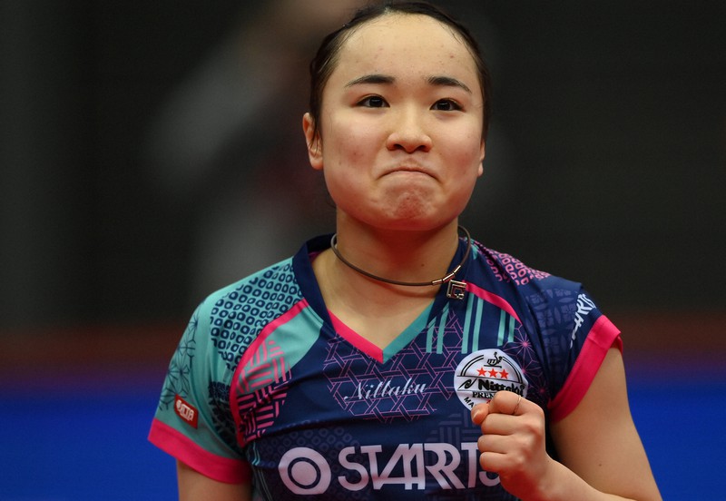 難病の子どもたちにメッセージを送ってくれた伊藤美誠選手=丸善インテックアリーナ大阪で2021年1月17日、久保玲撮影