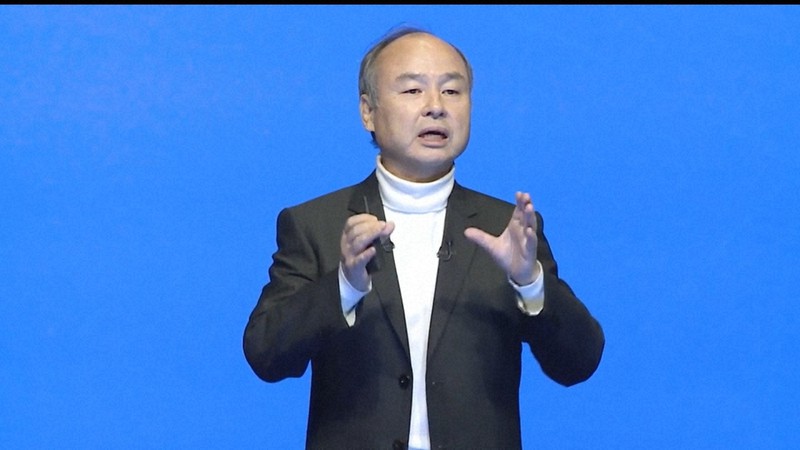 ソフトバンクグループの決算会見で雄弁に語る孫正義会長兼社長=2021年2月8日、同社ホームページから
