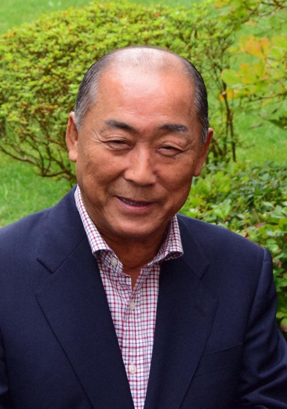 大坂選手の祖父で北海道根室市に住む大坂鉄夫さん=同市の自宅前で2018年9月9日午前7時29分、本間浩昭撮影