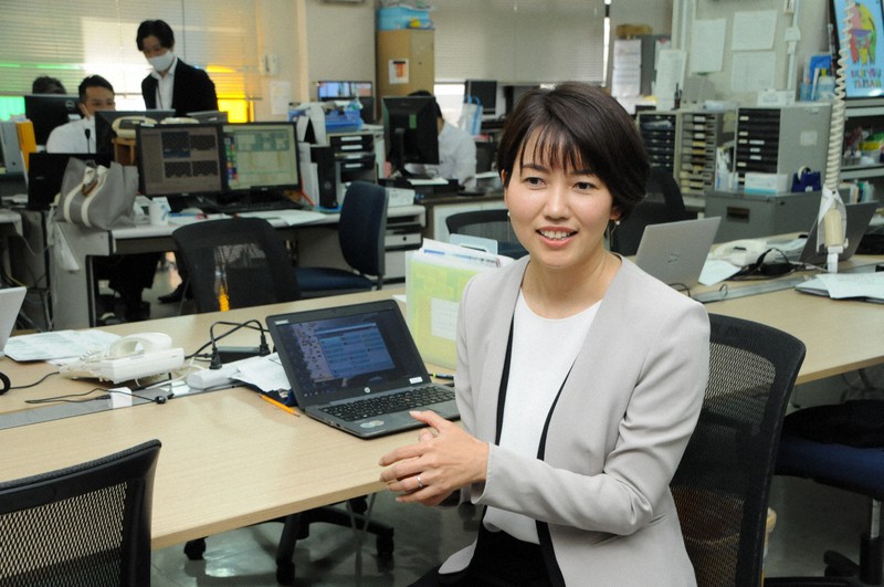 県民投票から2年を振り返る平良いずみさん=那覇市の沖縄テレビ放送で2021年2月16日午後2時12分、遠藤孝康撮影