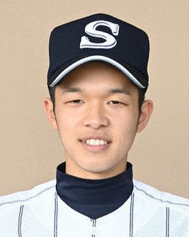 梶澤力斗選手(1年)=広島県三次市のみよし運動公園野球場で、猪飼健史撮影