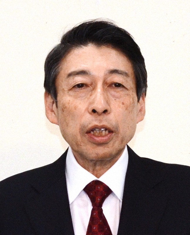 出馬表明する服部誠太郎副知事=福岡市博多区の福岡県庁で2021年3月3日午後5時8分、山口桂子撮影