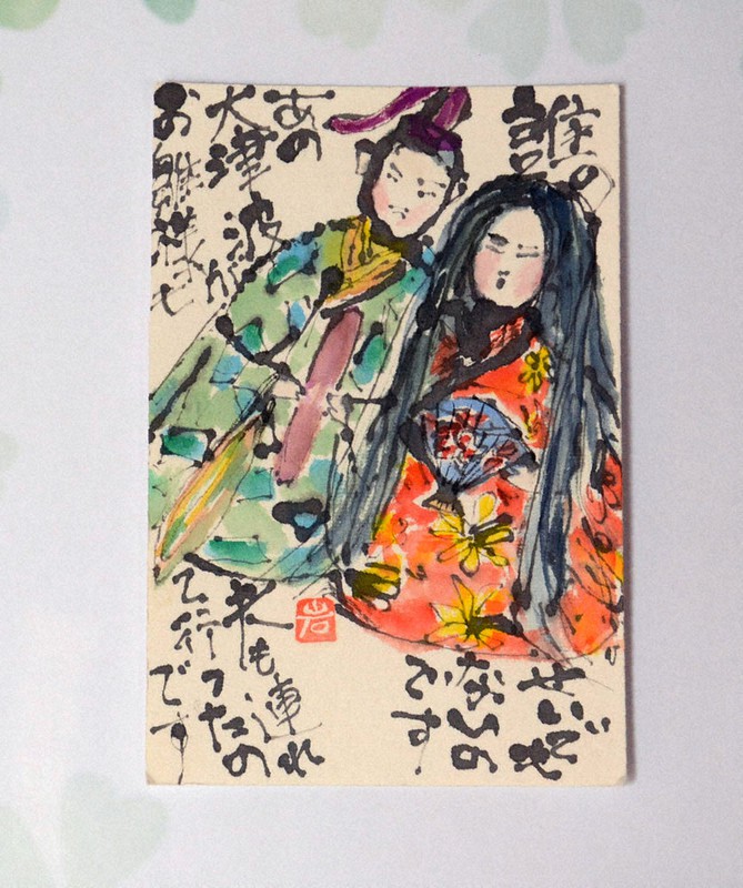 東日本大震災１０年 絵手紙つづる 夫への思い 岩手 岩間さん描くひな人形 紀の川で初展示 和歌山 毎日新聞