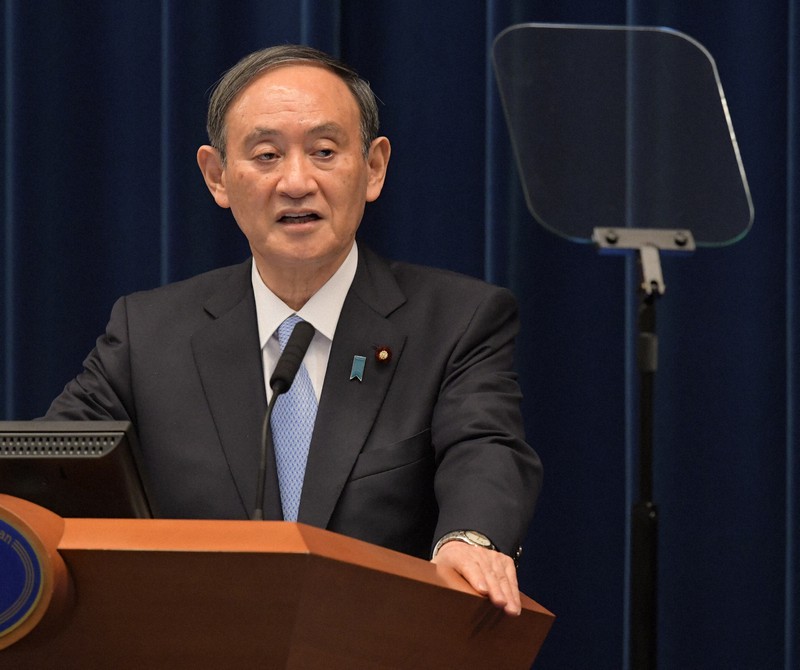 首都圏4都県に発令している緊急事態宣言の再延長について記者会見する菅義偉首相=首相官邸で2021年3月5日午後9時3分、竹内幹撮影