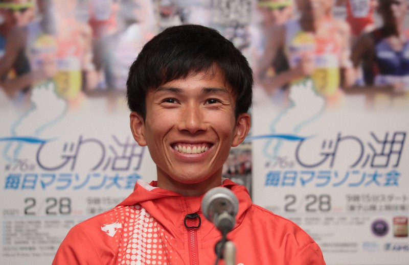 鈴木健吾選手=大津市内で2021年3月1日午前8時49分、小出洋平撮影