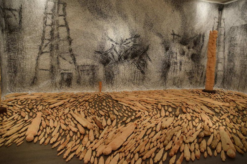 詳細は不明、日本人作家の彫刻、東南アジアジアの風景、緻密な素晴らしい木彫、逸品 詳細は不明、日本人作家の彫刻、東南アジアジアの風景、緻密な