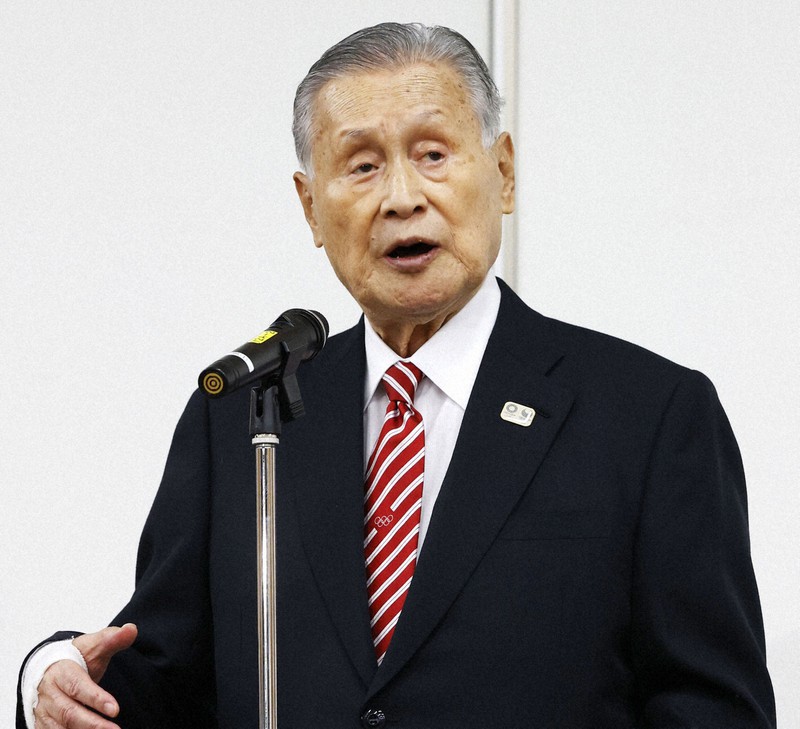 自身の発言について記者会見する東京オリンピック・パラリンピック組織委の森喜朗会長(当時)=東京都内で2月4日