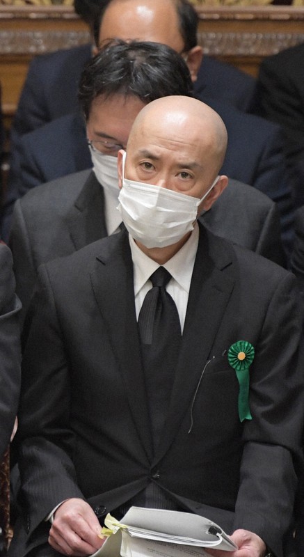 参院予算委員会に出席した東北新社の中島信也社長=国会内で2021年3月15日午前10時23分、竹内幹撮影
