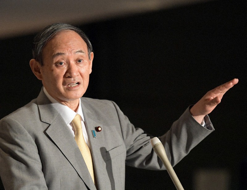 首都圏1都3県に発令している緊急事態宣言の解除の方針を表明する菅義偉首相=首相官邸で17日午後7時15分、竹内幹撮影