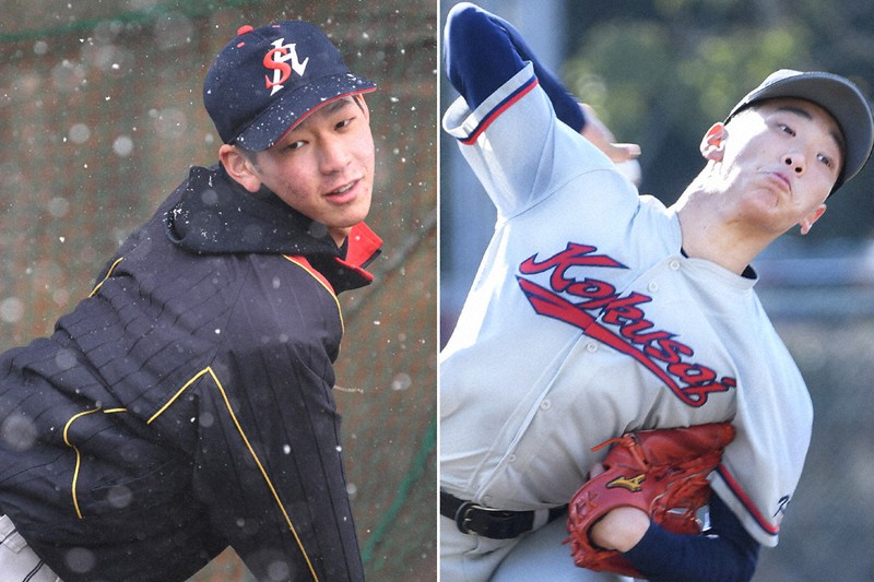 柴田の谷木亮太(左)と京都国際の平野順大