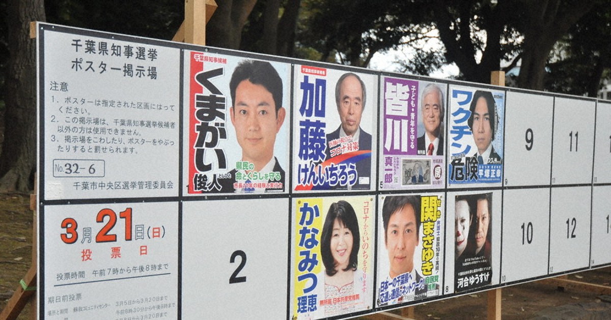 知事選２０２１ きょう投票 新人８氏 最後の訴え １７日間の戦い終える 千葉 毎日新聞