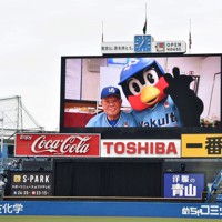 ★ヤクルト 73 野村克也 1998年 勇退記念 サイン入り下敷き 最終戦配布 ☆ヤクルトスワローズ 1997年セ・リーグ優勝 直筆寄書き